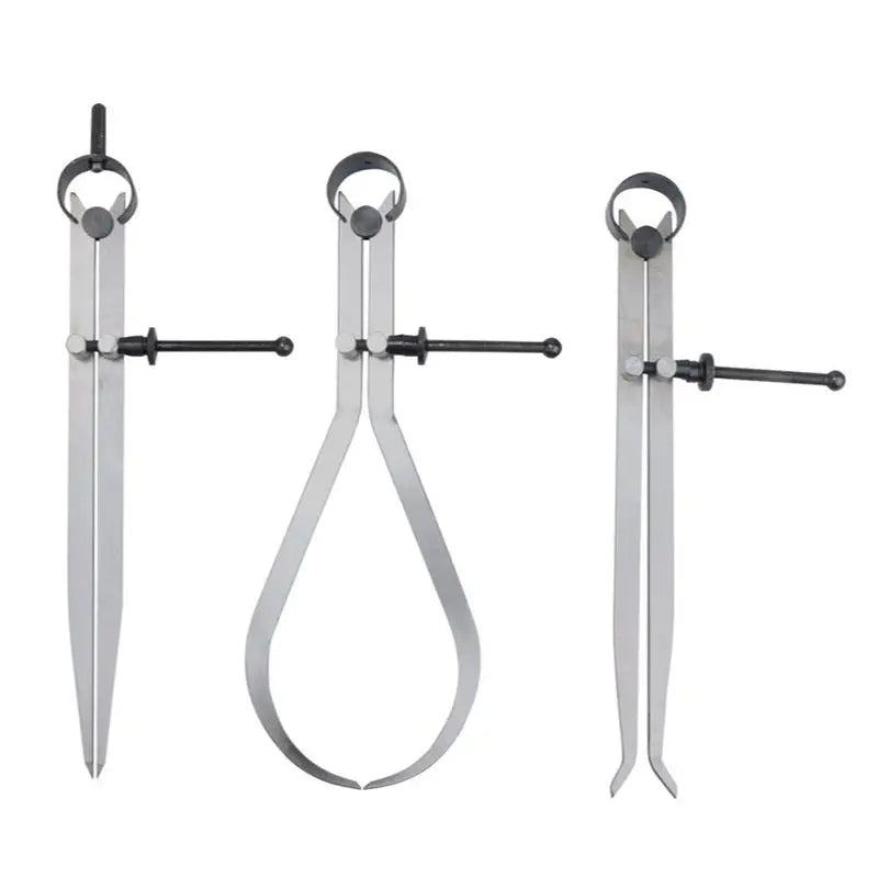 Conjunto de Compassos de Mola para Medições Internas e Externas (4, 6 e 8 polegadas) – Ferramentas de Mecânica (Kit com 3 peças)