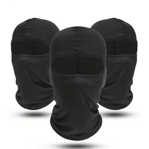 Kit com 3 peças: Balaclava esportiva de secagem rápida, máscara facial completa, macia e respirável; pode ser usada como forro de capacete