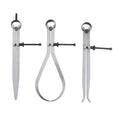 Conjunto de Compassos de Mola para Medições Internas e Externas (4, 6 e 8 polegadas) – Ferramentas de Mecânica (Kit com 3 peças)