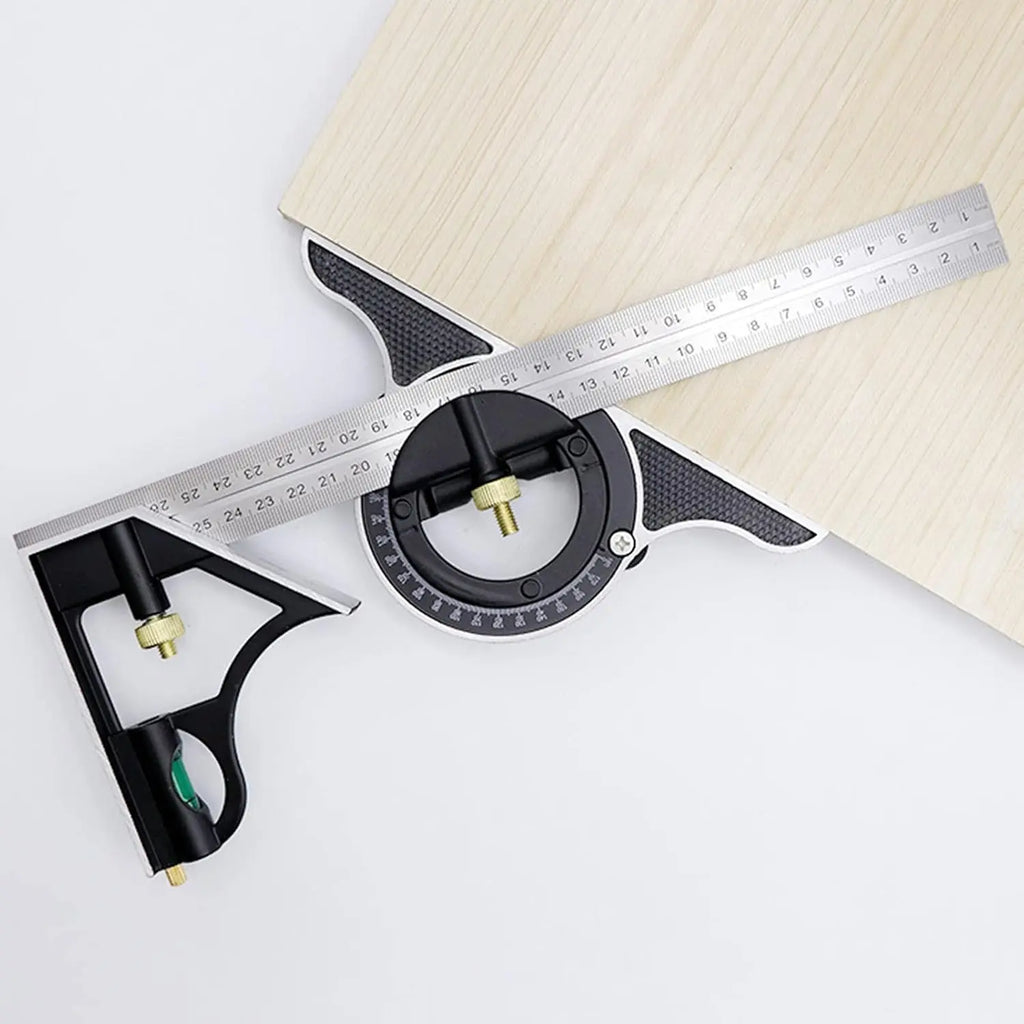 Esquadro Combinado Deslizante Ajustável – Ferramenta de Medição em Metal ideal para caldeireiros.