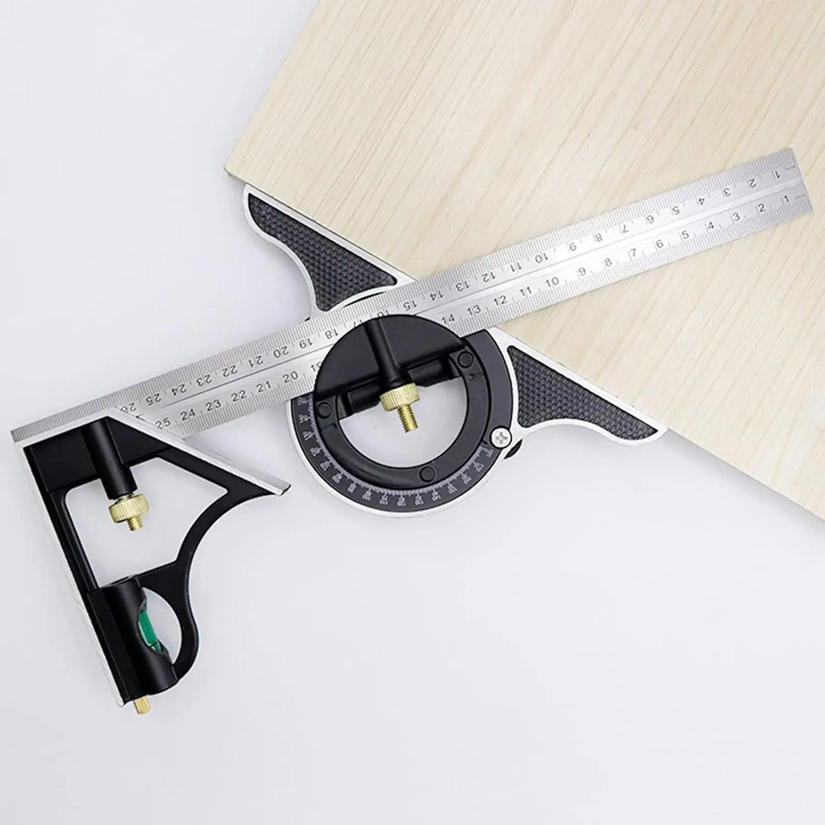 Esquadro Combinado Deslizante Ajustável – Ferramenta de Medição em Metal ideal para caldeireiros.