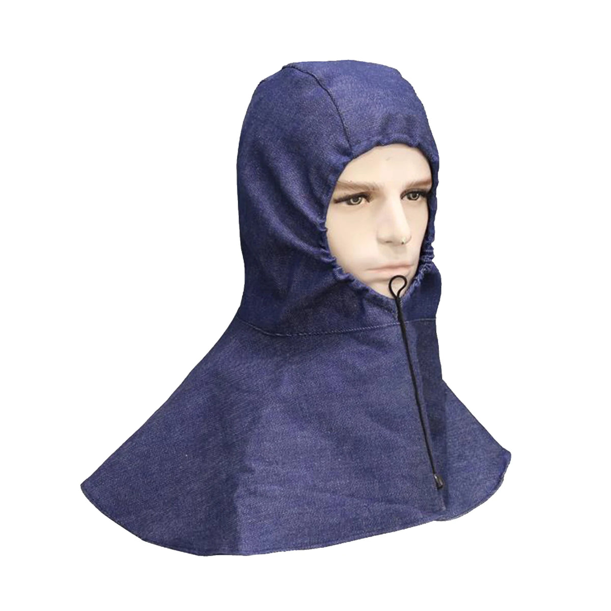 Capuz de Soldagem – À prova de vento, absorvente de suor e protetor; compatível com capacete de solda; lavável e confortável; com proteção para o pescoço.